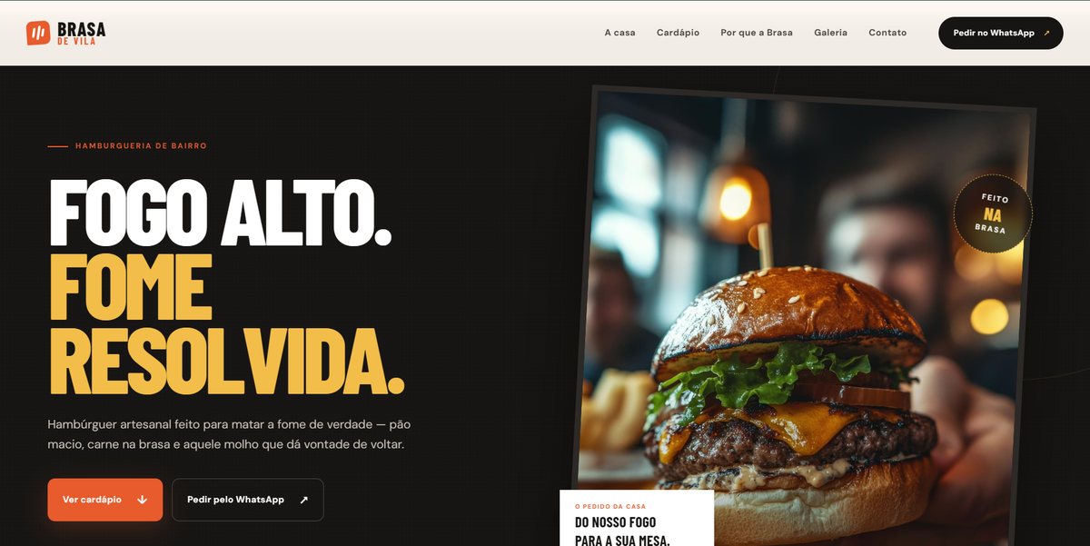 Prévia do site Brasa De Vila