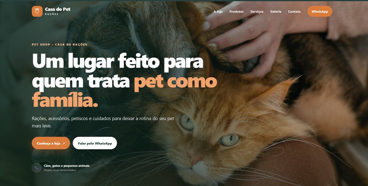 Prévia do site Casa Do Pet