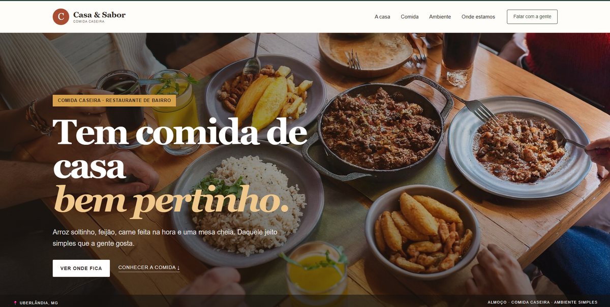 Prévia do site Casa & Sabor
