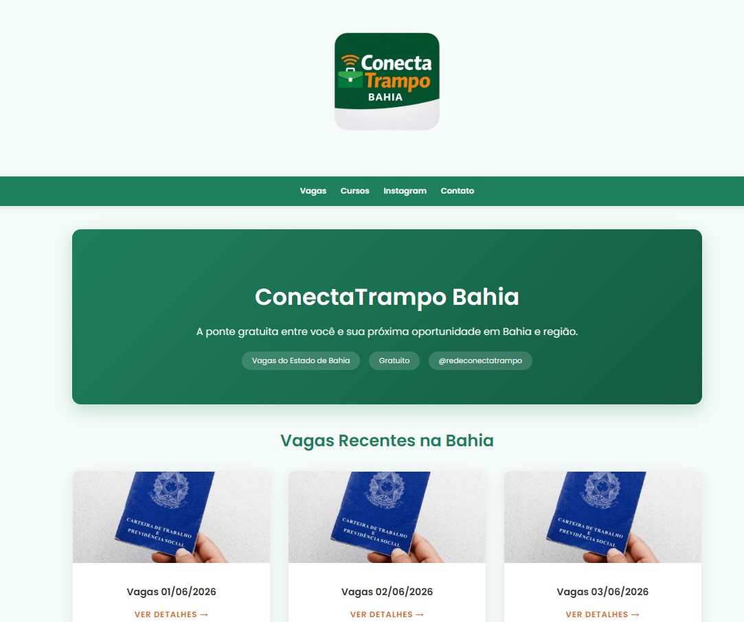 Prévia do site Conecta Trampo Bahia
