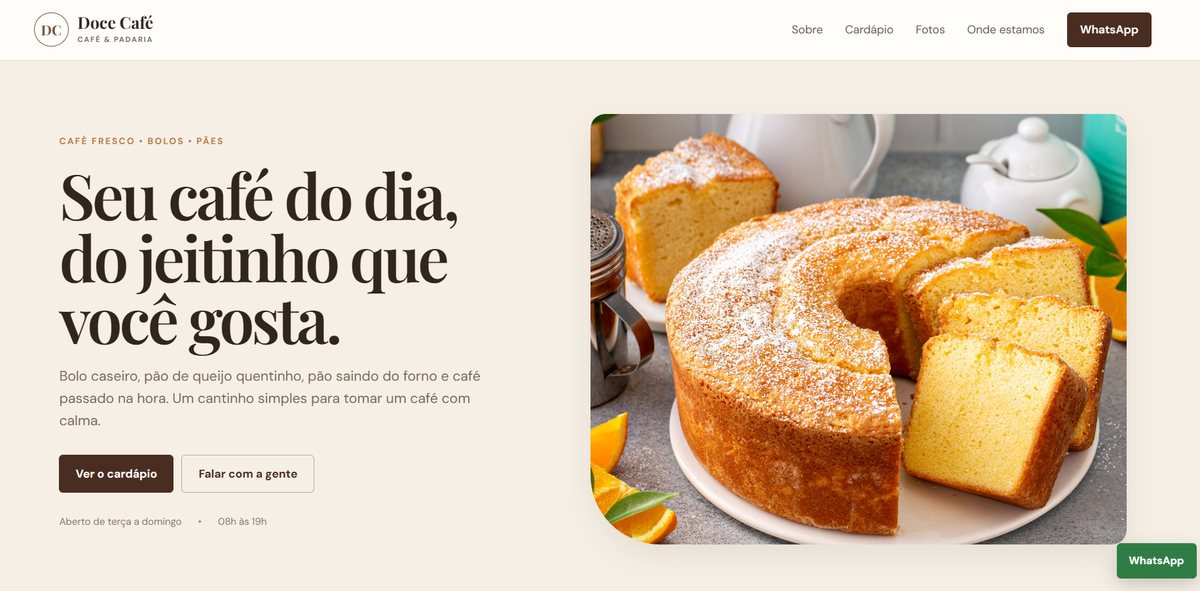 Prévia do site Doce Café