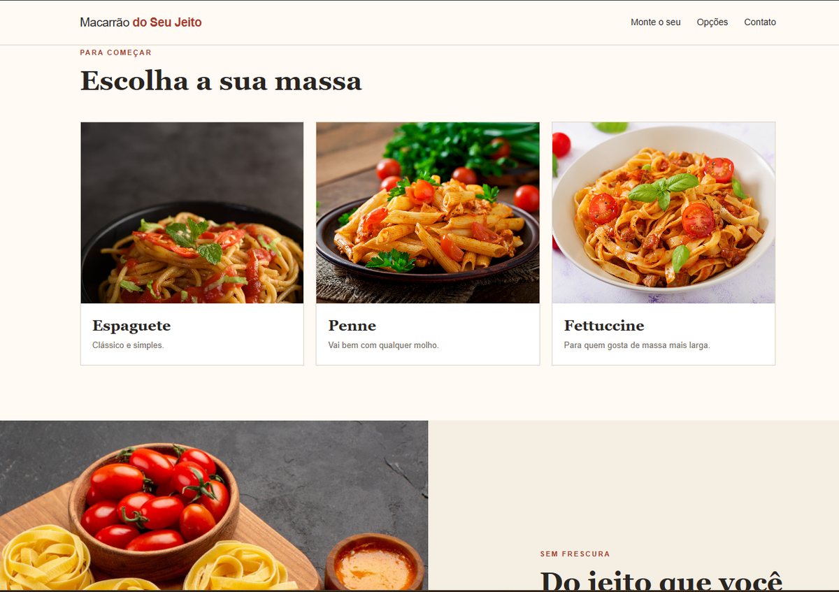 Prévia do site Macarrão Do Seu Jeito